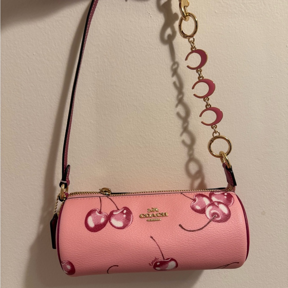Coach Pink Cherry Print Nolita Barrel Bag